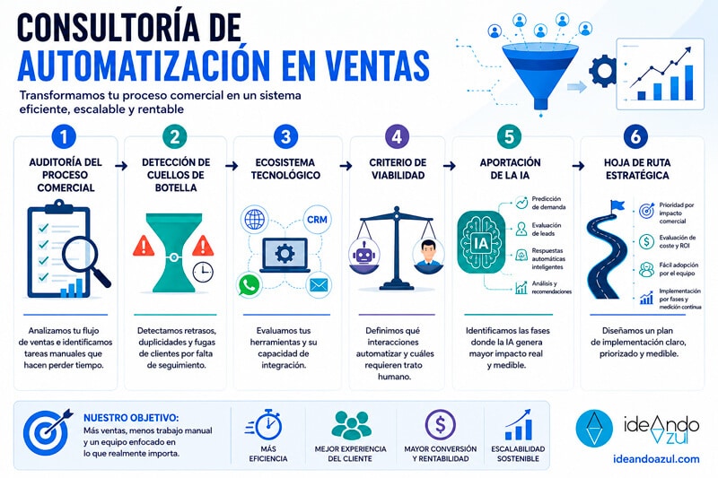 Consultoría en Automatización de Ventas: qué es, beneficios y cómo escalar tu negocio con IA consultoría en automatización de ventas