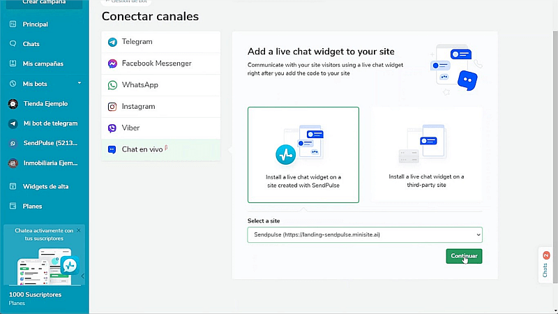 chat en vivo para negocios