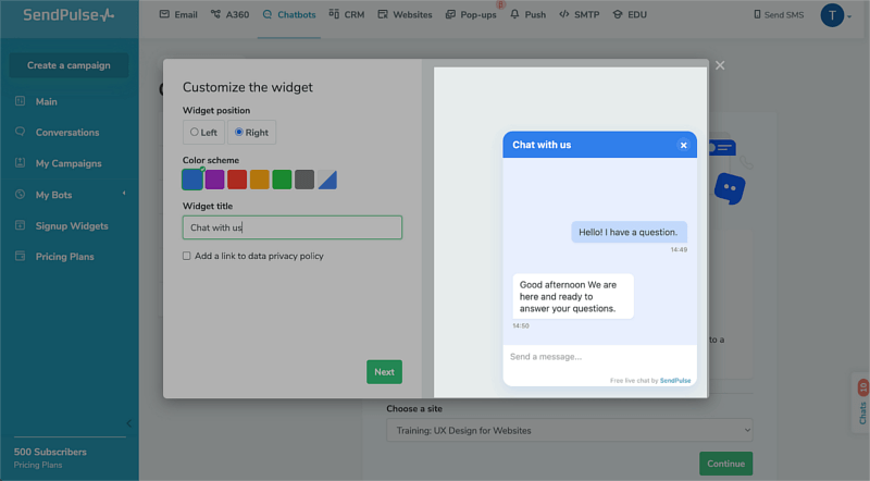 chat en vivo para negocios
