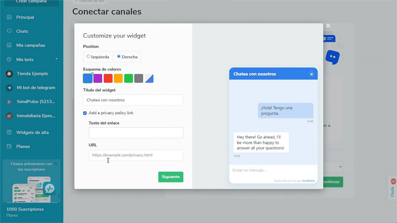 chat en vivo para negocios